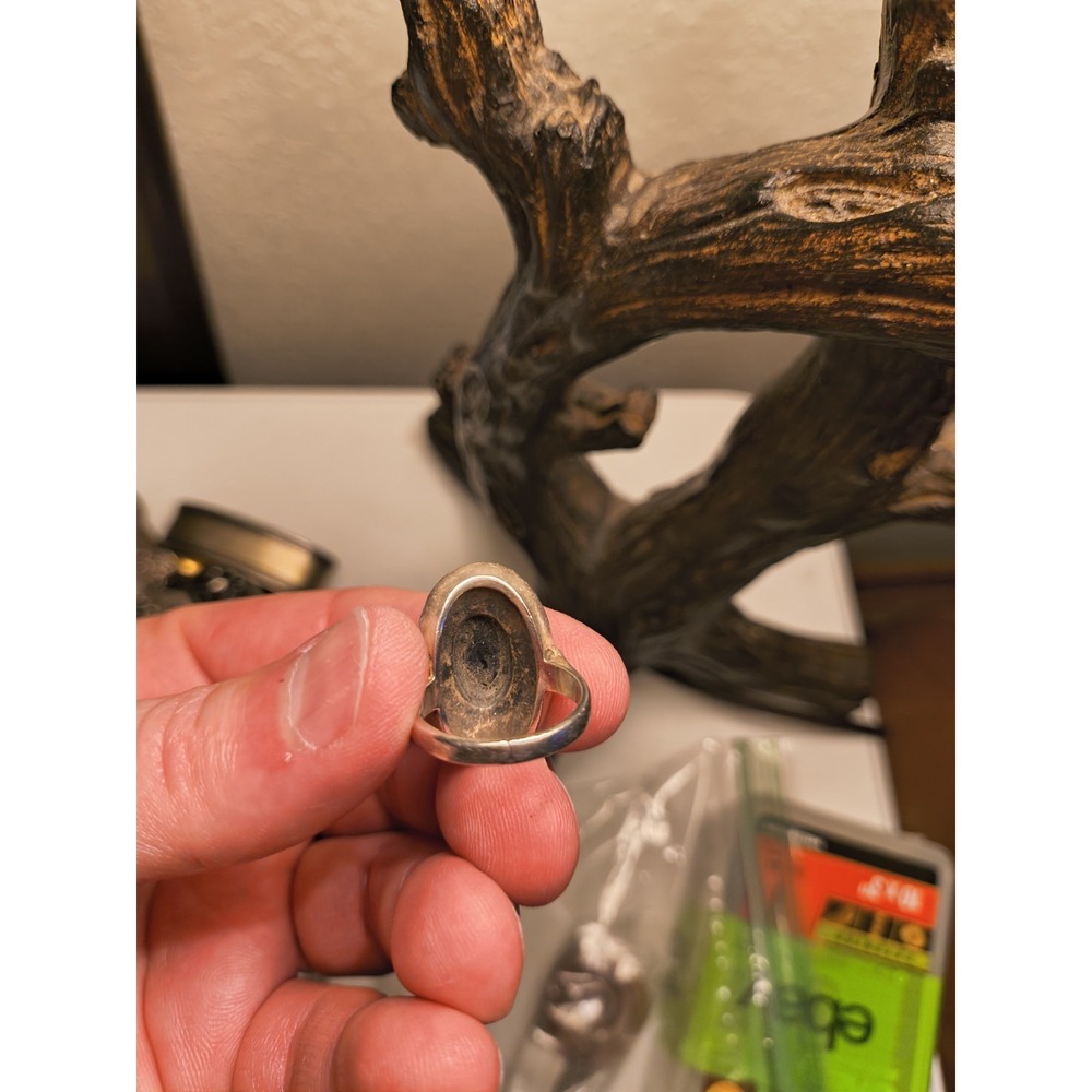 Sterling Silver And Marcasite Ring Size 7 And 1/2 - Picture 5 of 7
